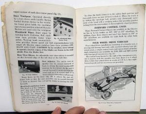 1958 Chevrolet Truck Owners Manual Original Light Medium HD Care & Op Pickup