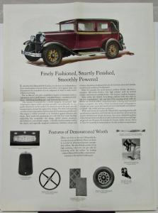 1928 Oldsmobile Six Model F Landau Color Sales Folder Original