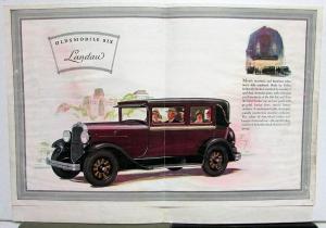 1928 1929 Oldsmobile Six Model F Landau Color Sales Folder Original