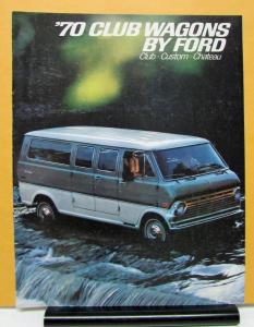 1970 Ford Club Wagons Custom Chateau Truck Sales Brochure Original