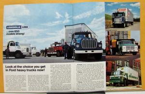 1970 Ford Truck Louisville Line L LN LNT W F C Series Sales Brochure