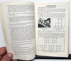 1960 Chevrolet Truck Owners Manual Light Medium HD Original Care & Op Pickup