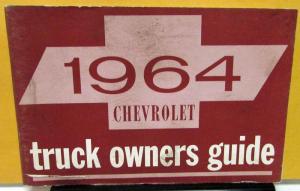 1964 Chevrolet Truck Owners Manual Light Medium HD Original Care & Op Pickup