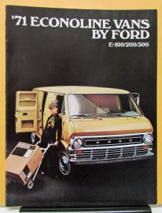 1971 Ford Econoline Van E Series Truck Sales Brochure & Specifications Original