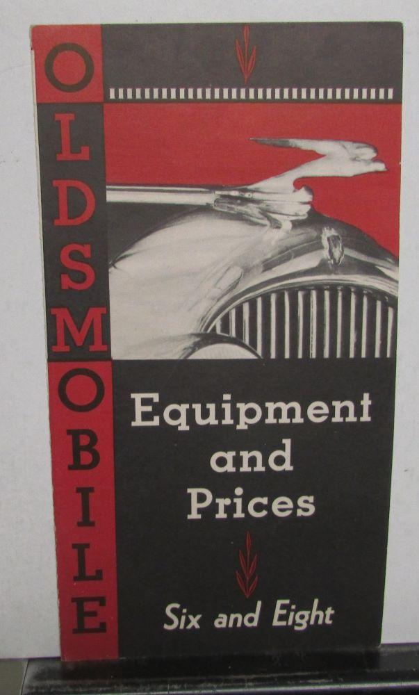 1932 Oldsmobile Six & Eight Equipment & Accessories Price Sales Folder Original
