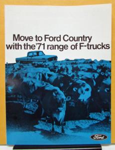 1971 Ford Truck Model F 100 250 4x4 Sales Folder & Specifications