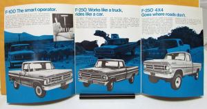 1971 Ford Truck Model F 100 250 4x4 Sales Folder & Specifications
