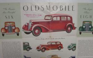 1933 Oldsmobile 6 & 8 Roomier & Finer Color Sales Folder Original