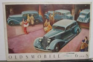 1933 Oldsmobile 6 & 8 Roomier & Finer Color Sales Folder Original