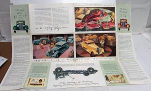 1933 Oldsmobile 6 & 8 Roomier & Finer Color Sales Folder Original