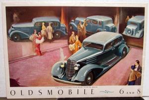 1933 Oldsmobile 6 & 8 Roomier & Finer Color Sales Folder Original