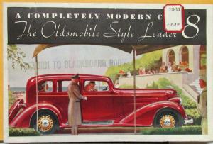 1934 Oldsmobile 8 Style Leader Color Sales Folder Original