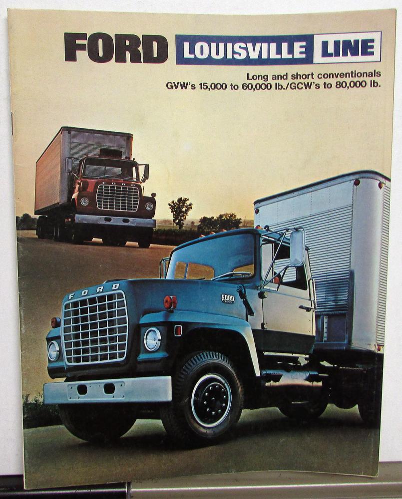 1970 Ford Louisville Long Short Conventional Trucks Line Series L Sales Brochure