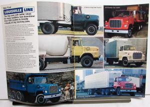 1970 Ford Louisville Long Short Conventional Trucks Line Series L Sales Brochure