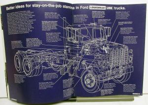 1970 Ford Louisville Long Short Conventional Trucks Line Series L Sales Brochure