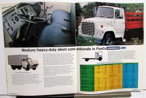 1970 Ford Louisville Long Short Conventional Trucks Line Series L Sales Brochure