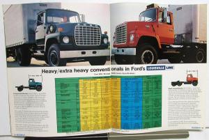 1970 Ford Louisville Long Short Conventional Trucks Line Series L Sales Brochure