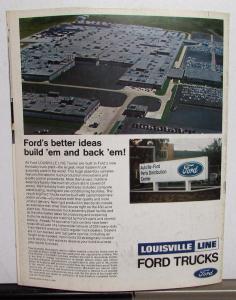 1970 Ford Louisville Long Short Conventional Trucks Line Series L Sales Brochure