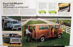1971 Ford Club Wagons Custom Chateau Van Truck Sales Brochure Original