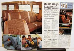 1971 Ford Club Wagons Custom Chateau Van Truck Sales Brochure Original
