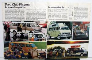 1971 Ford Club Wagons Custom Chateau Van Truck Sales Brochure Original