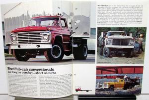 1971 Ford Conventional Cab Truck F 500 to 7000 Sales Brochure Original