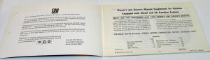 1969 Chevrolet Truck Owners Manual Original Series 20-80 Diesel V6 Gas Care & Op