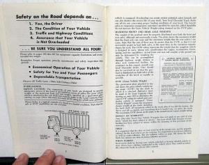 1970 Chevrolet Truck Owners Manual Original Series 70-90 HD Gas Engine Care & Op