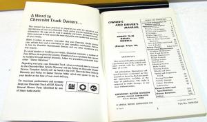 1971 Chevrolet Truck Owners Manual Original Series 70-90 Diesel Engine Care & Op