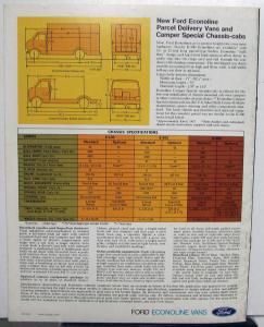 1972 Ford Econoline Van E 100 200 300 Truck Sale Brochure Specification Original