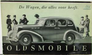 1936 Oldsmobile Six & Eight F & L Sales Folder Dutch Text Belgium Market Orig