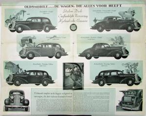 1936 Oldsmobile Six & Eight F & L Sales Folder Dutch Text Belgium Market Orig