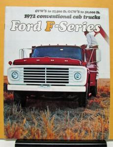 1972 Ford Conventional Cab Trucks F Series 500 Thru 7000 Sales Brochure Original