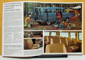 1972 Ford Club Custom Chateau Wagon Truck Sales Brochure Specifications Original