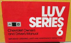 1977 Chevrolet Truck Owners Manual Original Luv Series 6 Pickup Care Op