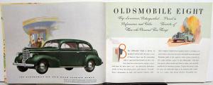 1938 Oldsmobile 6 & 8 Full Line Sales Brochure With Specs Original Color