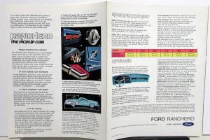 1973 Ford Ranchero Truck The Pickup Car Sales Brochure Folder Original