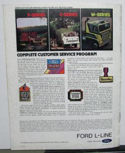 1974 Ford L Line Truck L LN LNT LTS 600 700 750 800 900 8000 9000 Sales Brochure