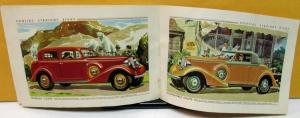 1933 Pontiac Dealer Color Sales Brochure Straight 8 Sedan Coupe Roadster Rare