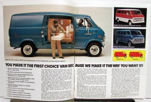 1974 Ford Econoline E 100 200 300 Van Truck Model Brochure & Specs Original