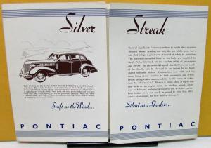 1934 Pontiac Foreign Dealer Sale Brochure Folder English Text UK Market Rare