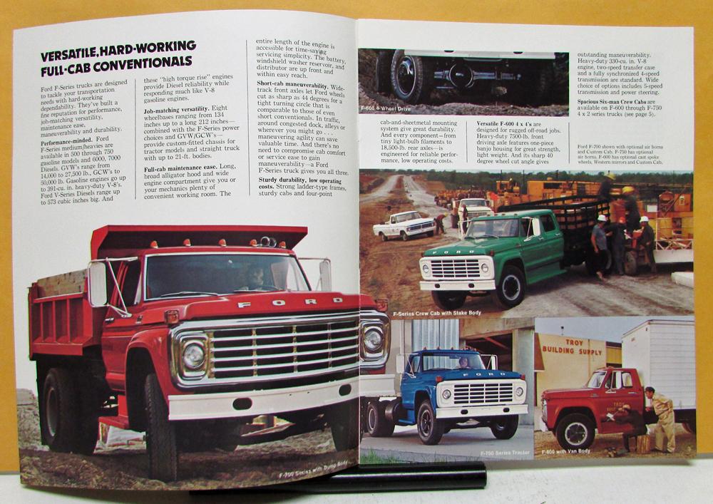 1974 Ford Trucks F Series 500 600 700 750 6000 7000 Brochure 1974 Ford Trucks F Series 500 600 700 750 6000 7000 Brochure Specifications