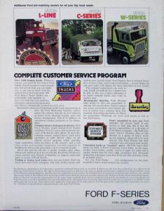 1975 Ford F Series 500 600 700 750 880 7000 Trucks Brochure Specifications Orig