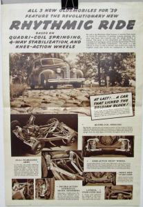 1939 Oldsmobile Six 60 70 Eight 80 Pictorial Spec Ed Newsprint Sales Folder Orig