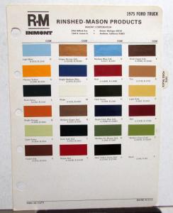 1975 Ford Truck Paint Chips By R-M
