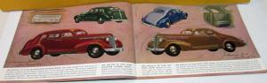 1937 Pontiac Dealer Sales Brochure Color Silver Streak Sixes & Eights Rare