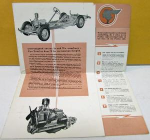 1938 Pontiac Foreign Dealer Sales Brochure Folder Dutch Text Belgian Market
