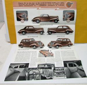 1938 Pontiac Foreign Dealer Sales Brochure Folder Dutch Text Belgian Market