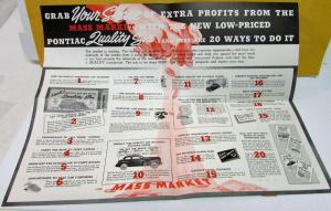 1939 Pontiac Dealer Brochure Mailer Market Share Info & Promotion Rare