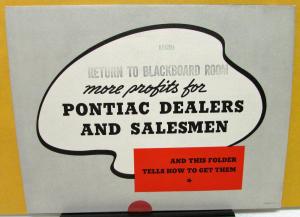 1939 Pontiac Dealer Brochure Mailer Market Share Info & Promotion Rare